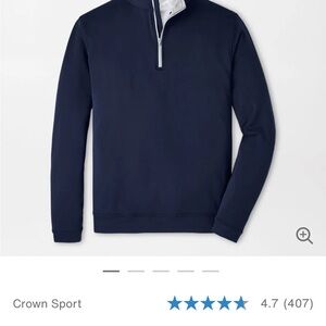 Peter Millar Men's Navy Zip-Up Pullover excellent condition